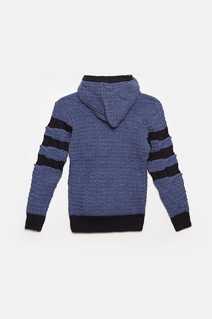 Fur Detailed Knitwear Boys Cardigan