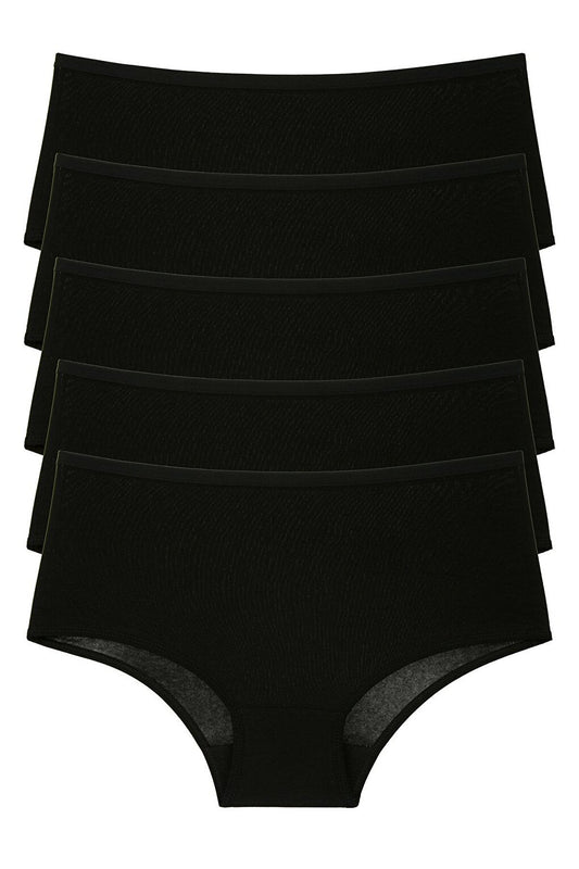 Women's Panties High Waist Large Size Pack of 5 Cotton Lycra