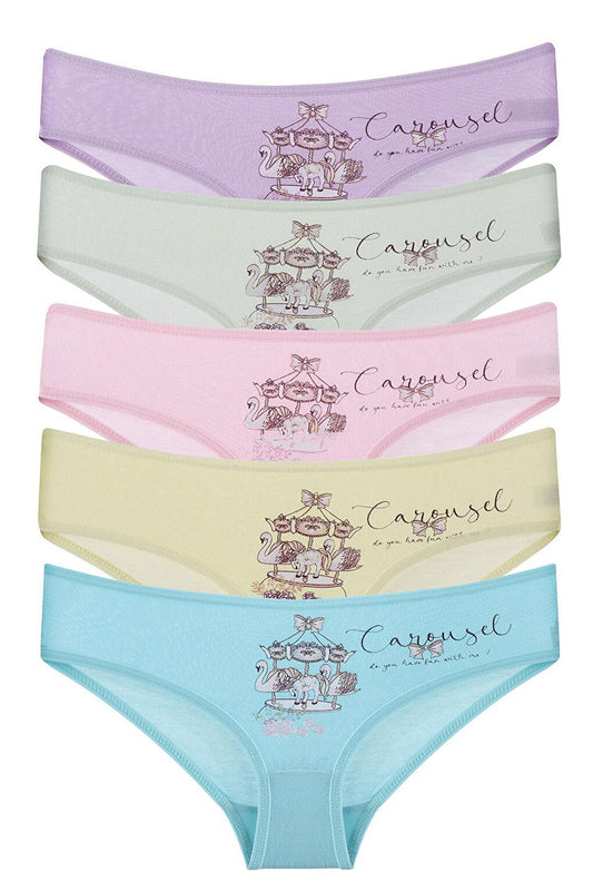 Girl's Panties 5 Pack Cotton Lycra