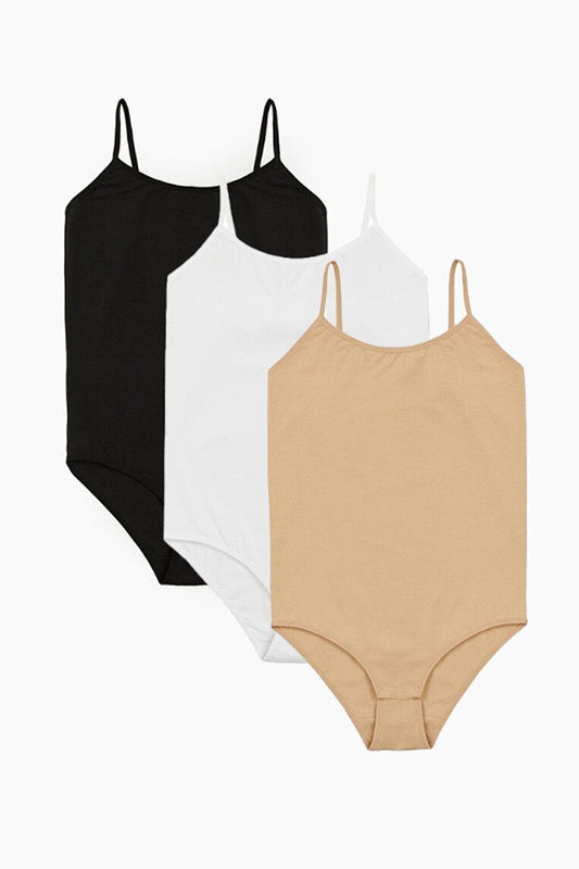 3 Pack Lycra Cotton Women's Bodysuit