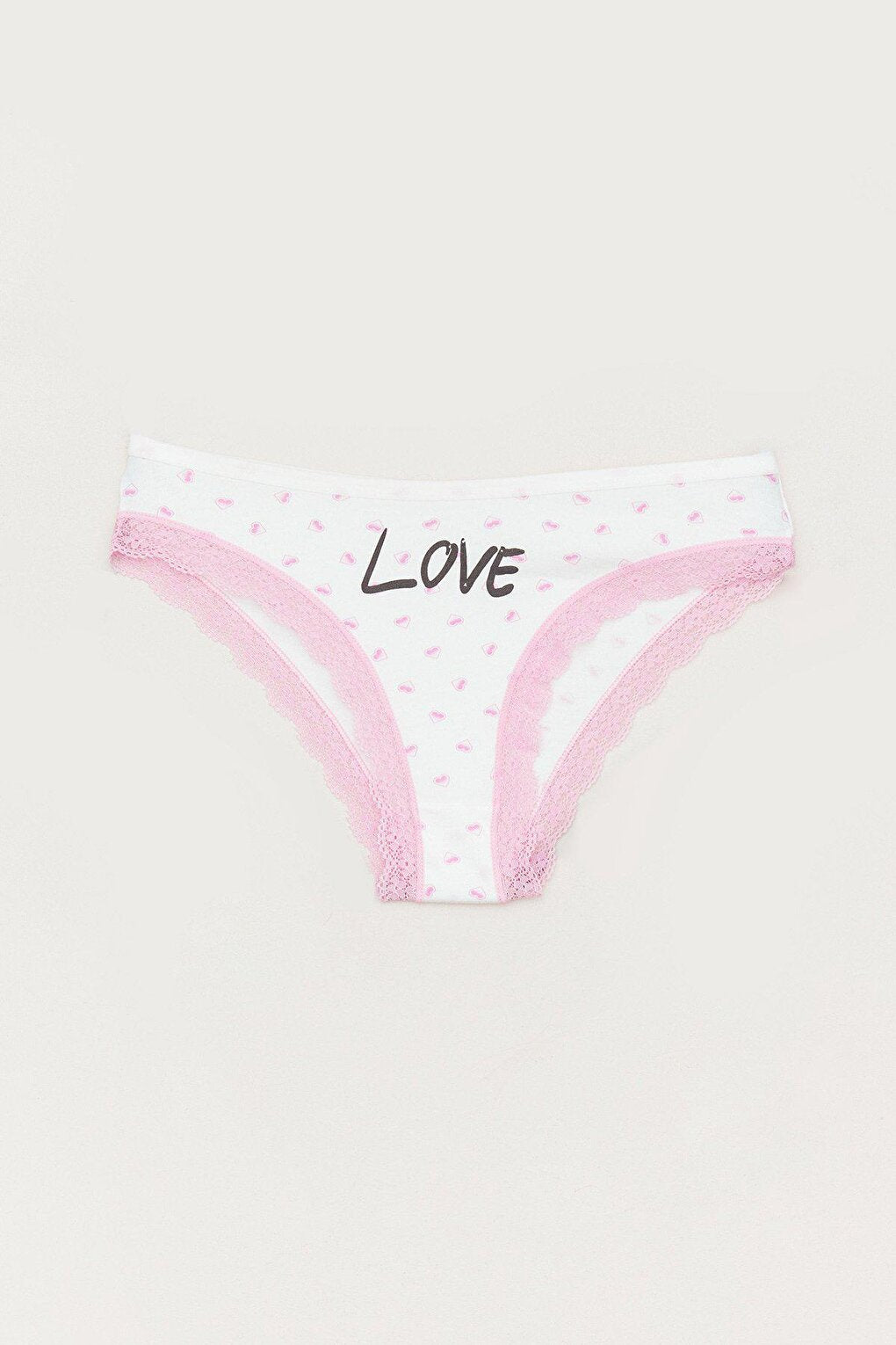 Heart Printed Lace Panties