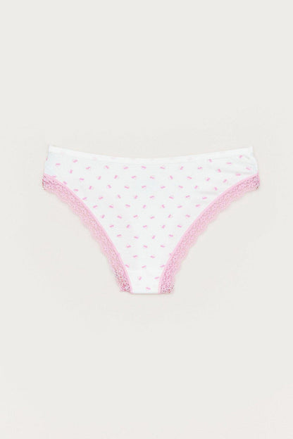 Heart Printed Lace Panties