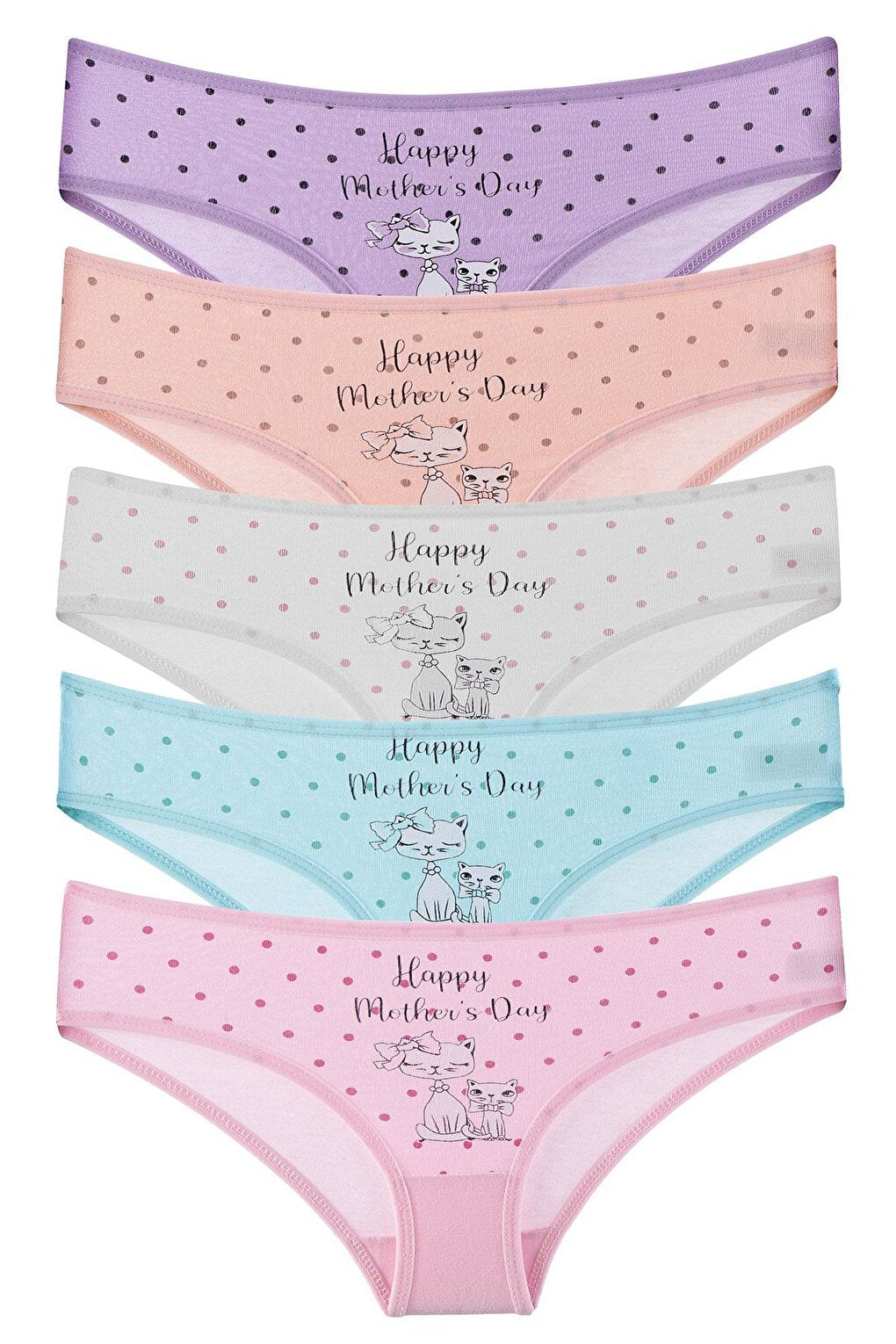 Girl's Panties 5 Pack Cotton Lycra