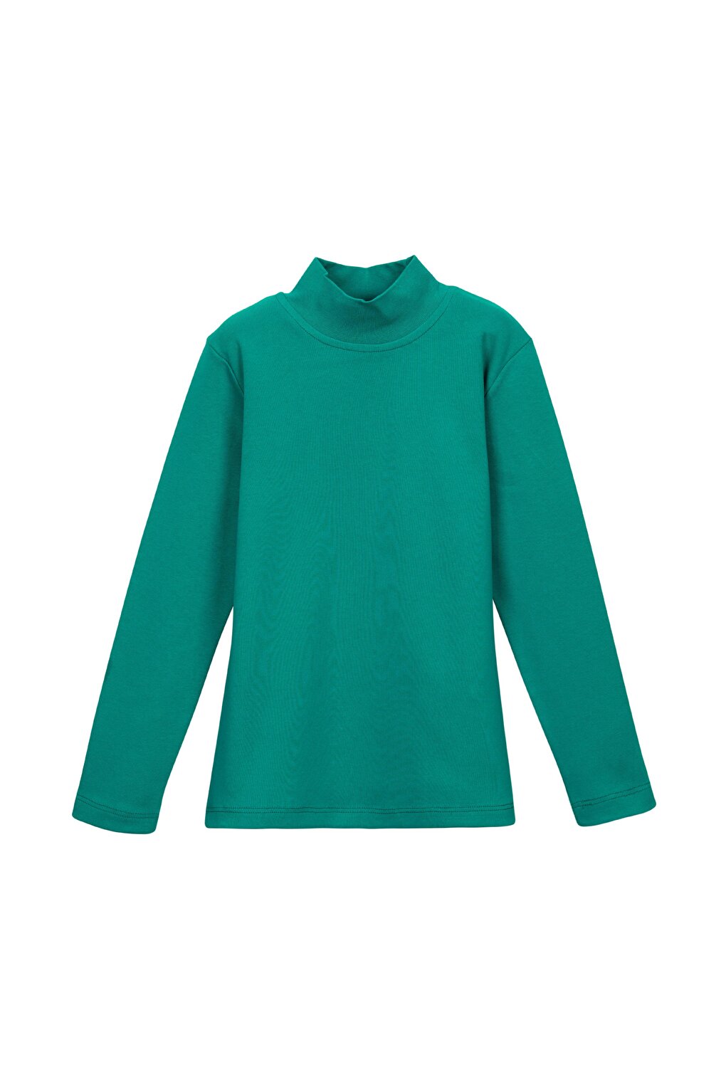 Dark Green Girl's Half Fisherman Long Sleeve T-Shirt