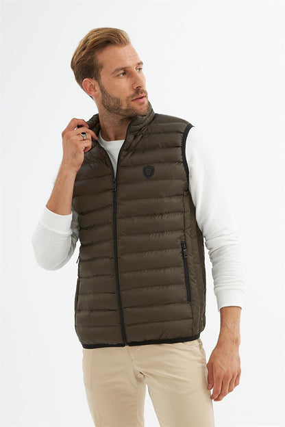 Men's Standard Mold Puffer Vest Khaki