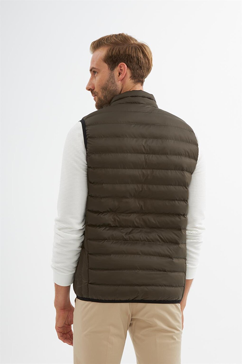 Men's Standard Mold Puffer Vest Khaki