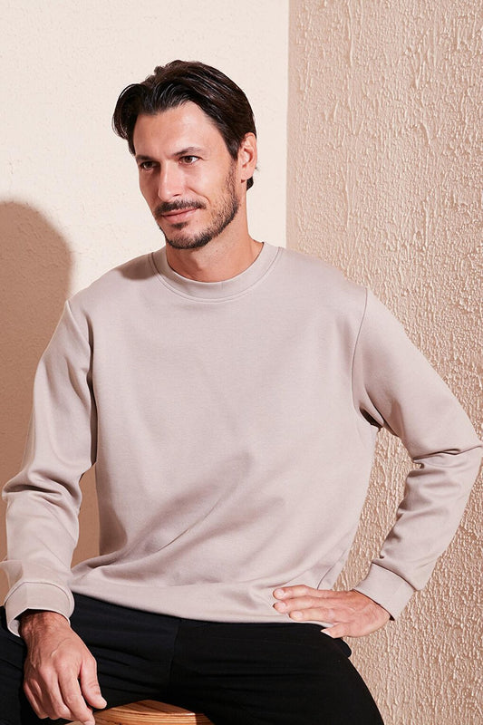 Cotton Crew Neck Regular Fit Basic Sweat 5905521