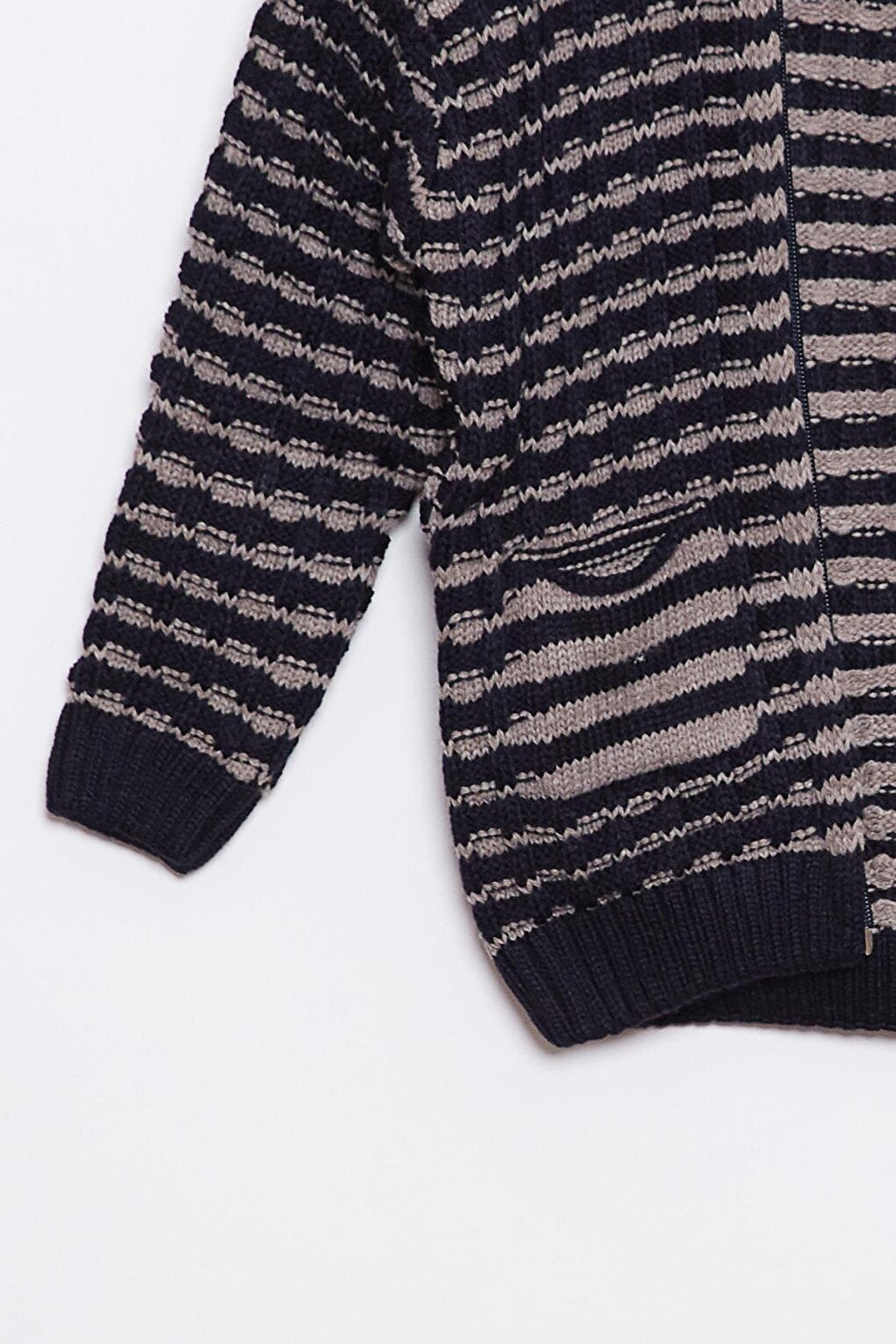 Fur Detailed Knitwear Baby Boy Cardigan