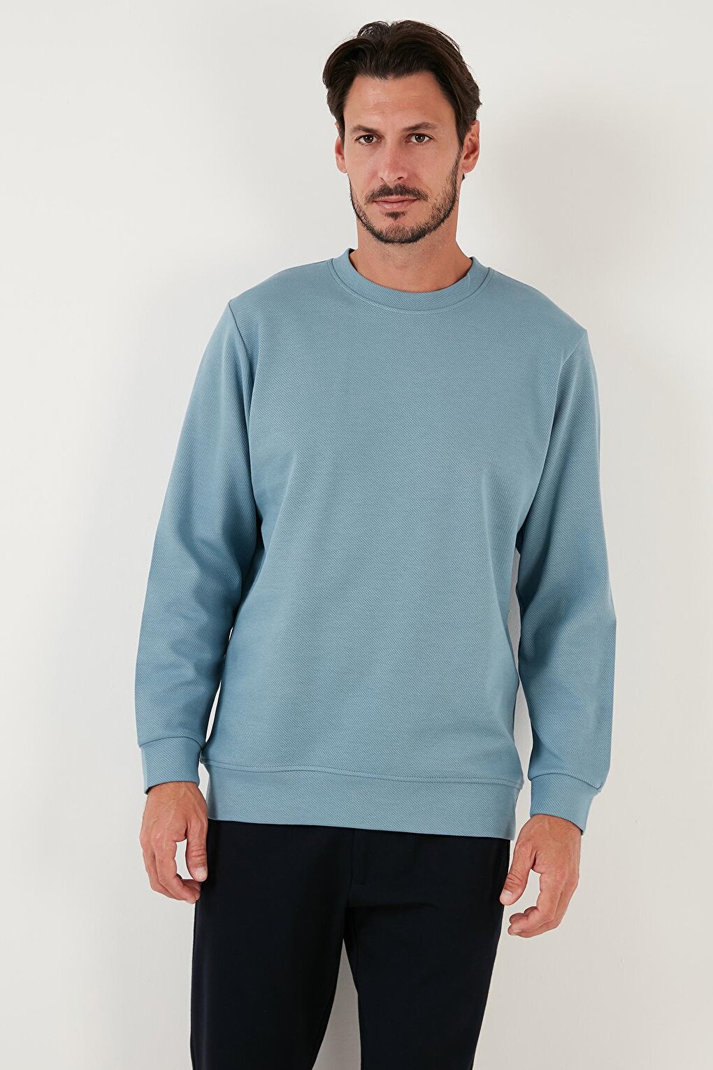 Cotton Crew Neck Regular Fit Basic Sweat 5905521