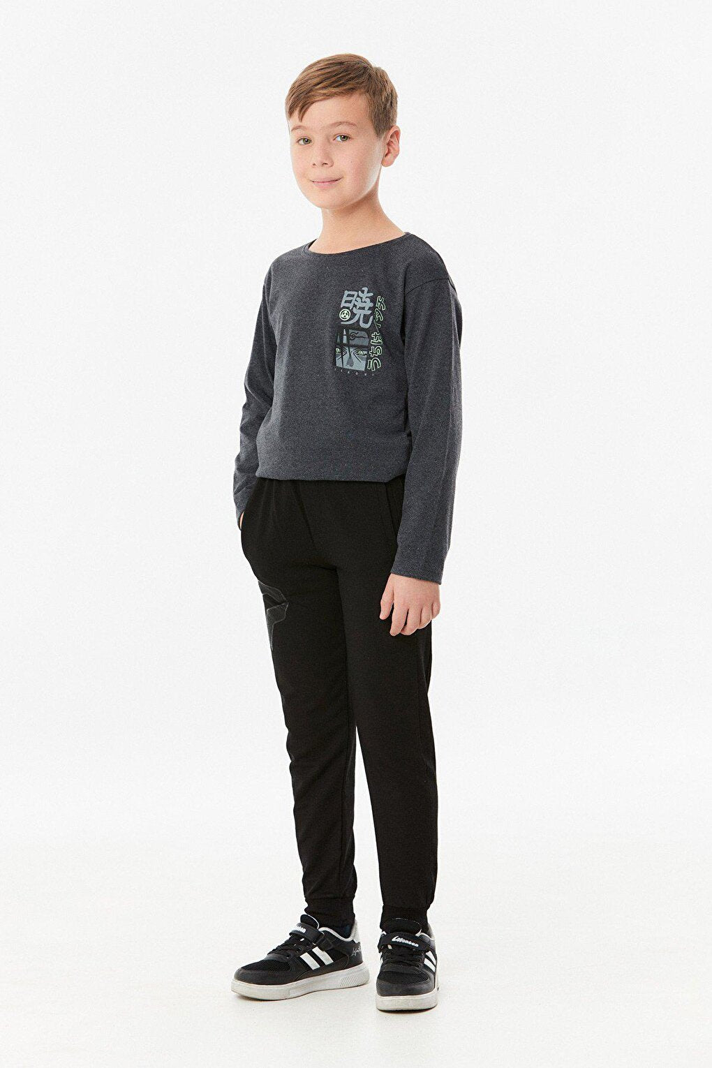 Printed Elastic Waist Boys' Sweatpants