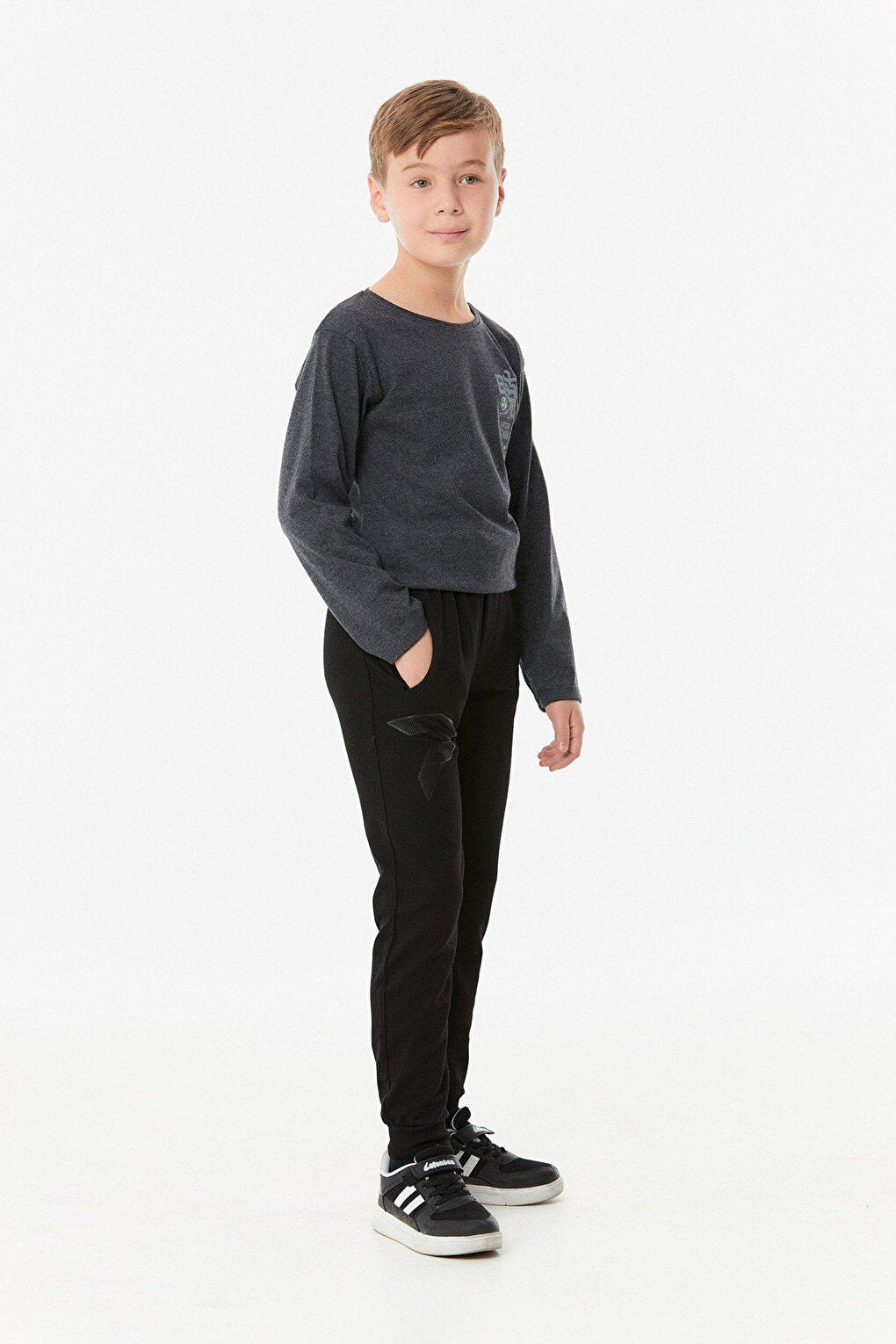 Printed Elastic Waist Boys' Sweatpants