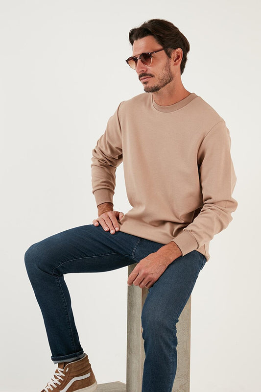 Cotton Crew Neck Regular Fit Basic Sweat 5905521