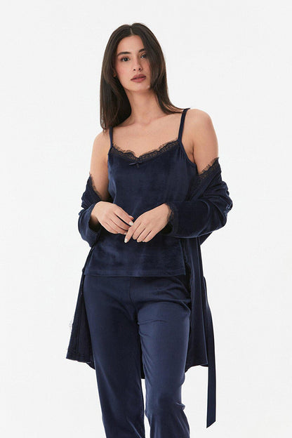 Basic Velvet 3-Piece Pajama Set