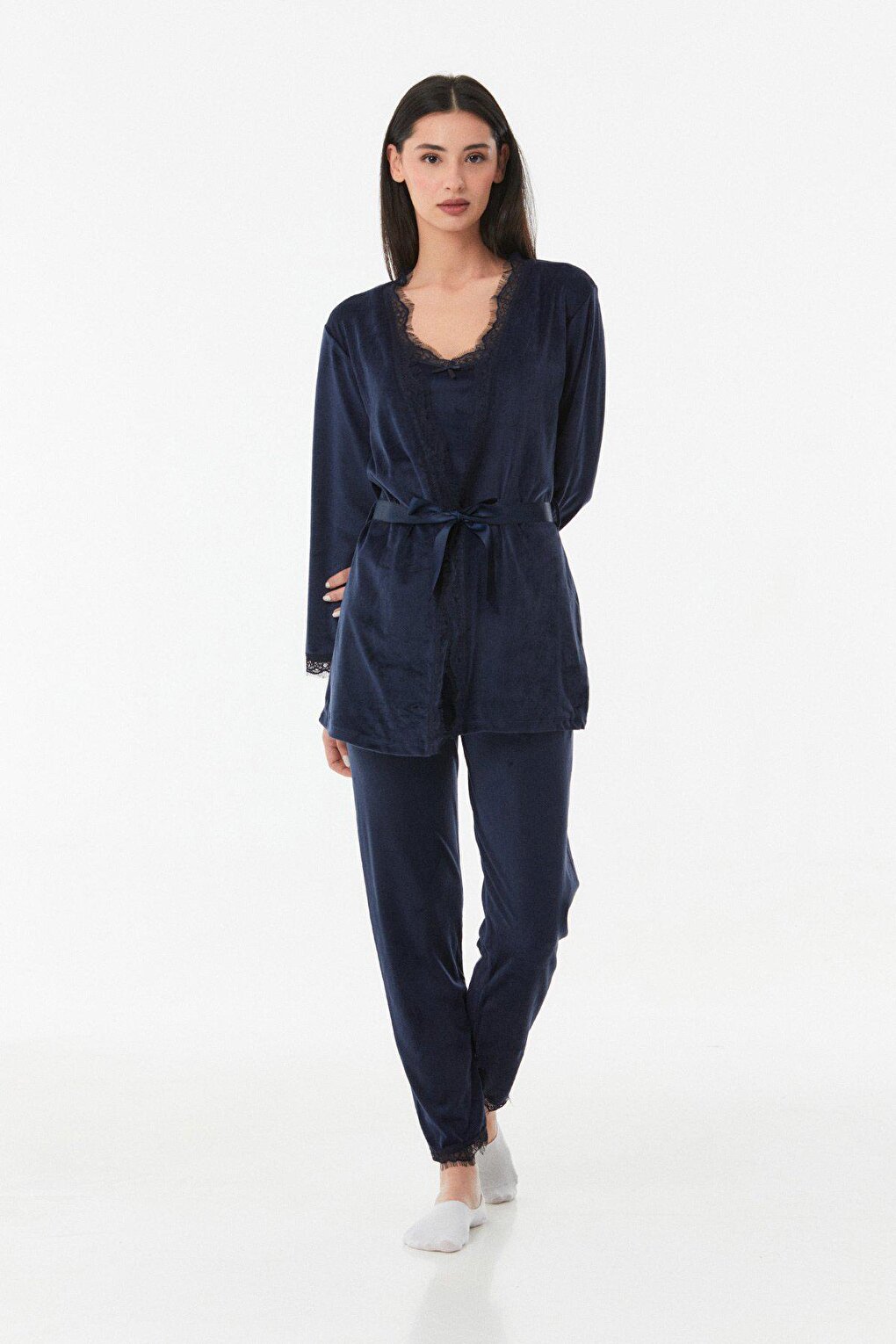 Basic Velvet 3-Piece Pajama Set