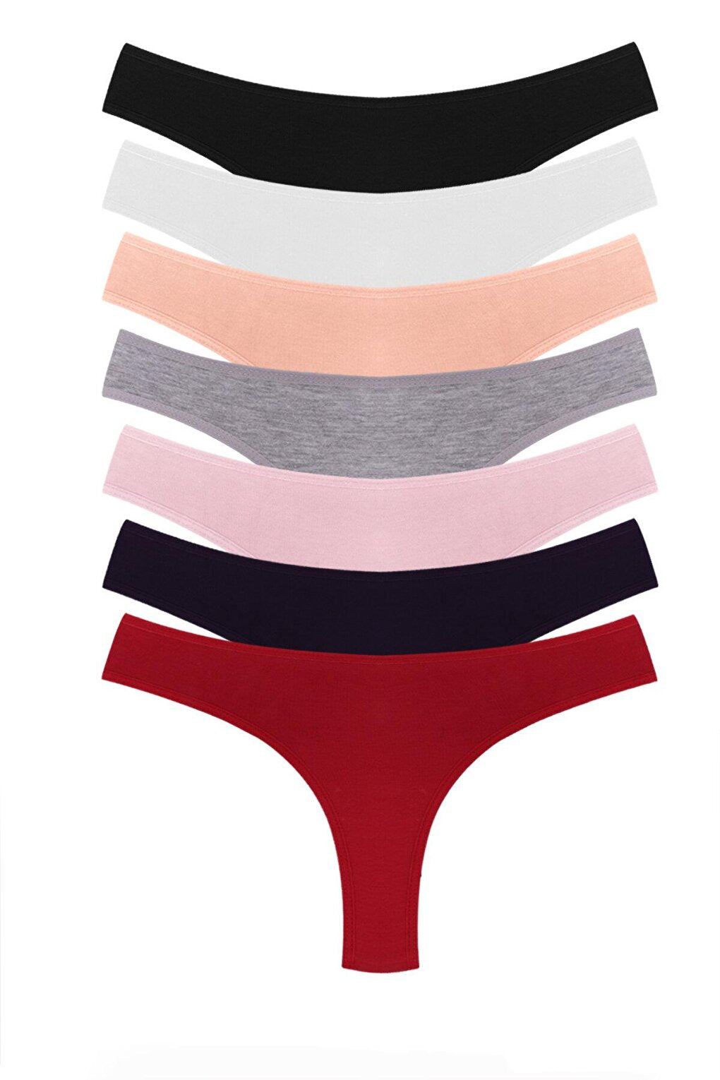 Women's Colorful Brazilian Cotton Lycra Panties 7 Piece