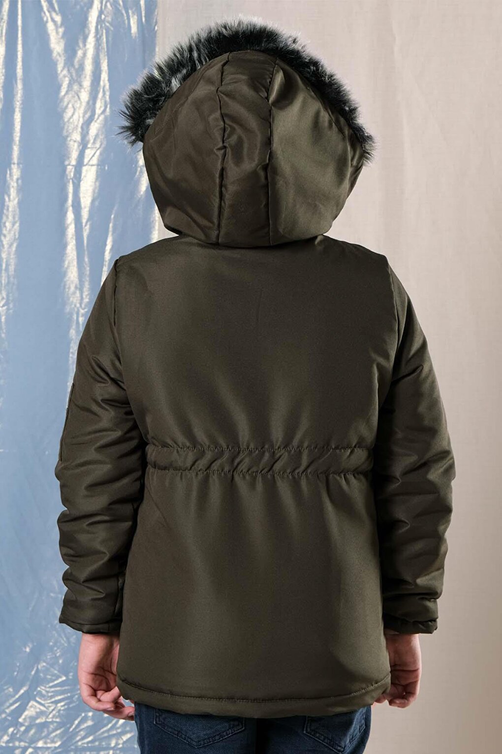 Oxford Boy's Coat with Removable Hood and Fleece Inside