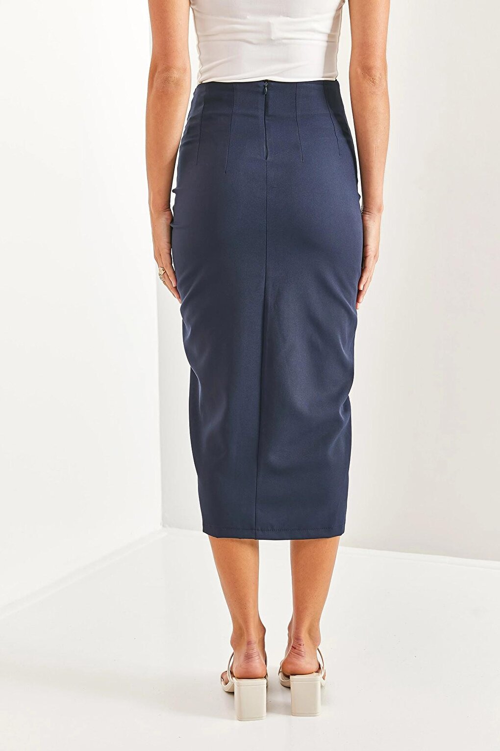 Women's Gathered Pencil Skirt 7101