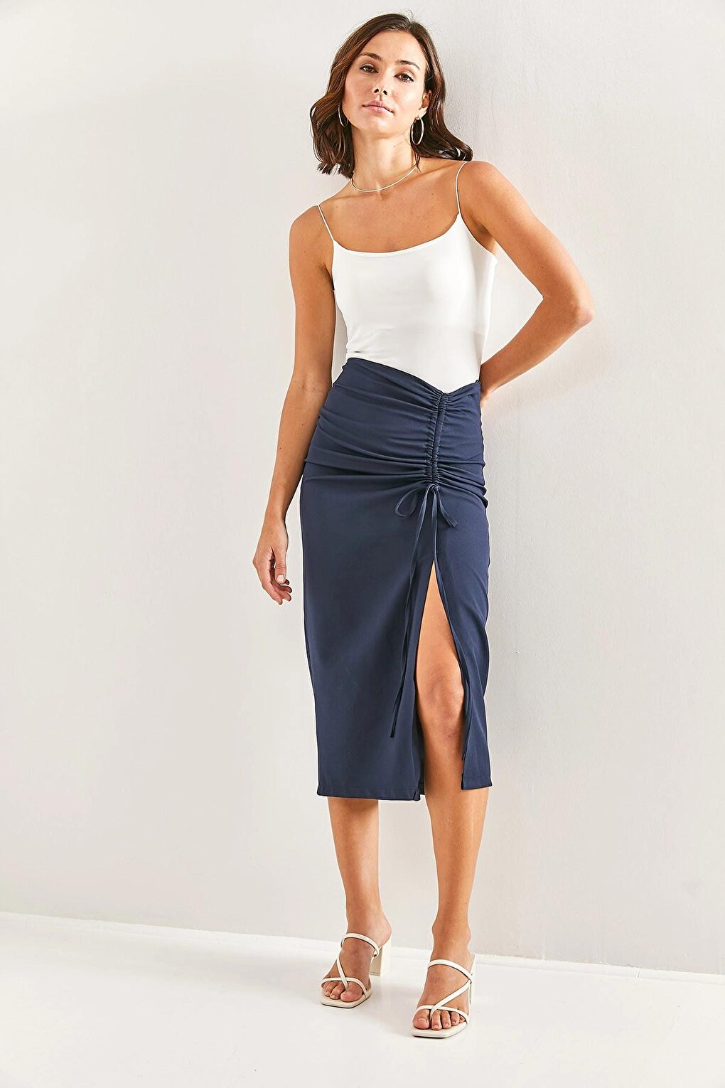 Women's Gathered Pencil Skirt 7101