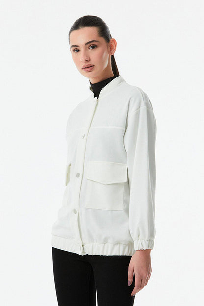 Snap Fastener Double Pocket Jacket