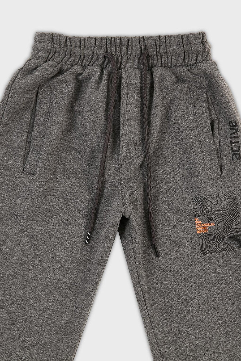 Cotton Jogger Sweatpants with Elastic Waist and Legs 59910012333