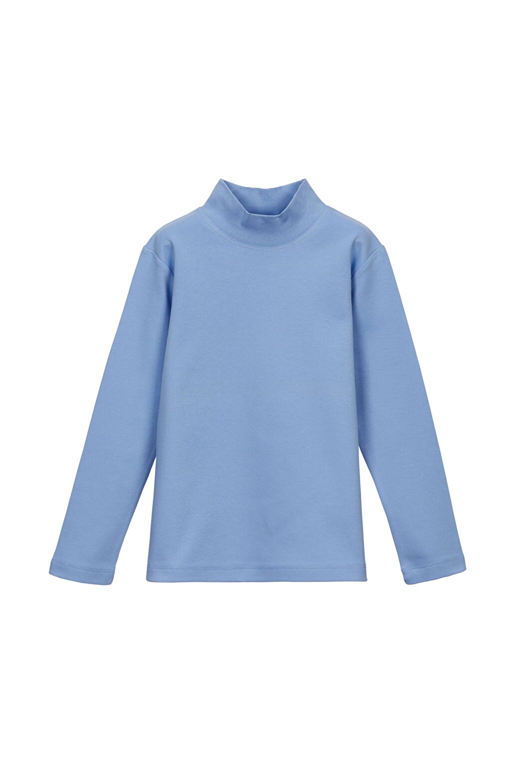 Dark Blue Girl's Half Fisherman Long Sleeve T-Shirt