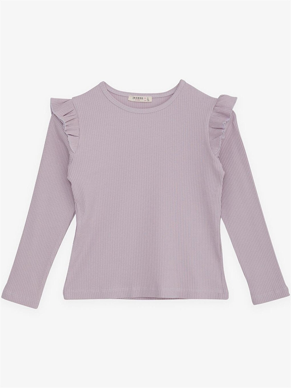 Girl's Long Sleeve Blouse Ruffled Light Lilac (8-14 Years)