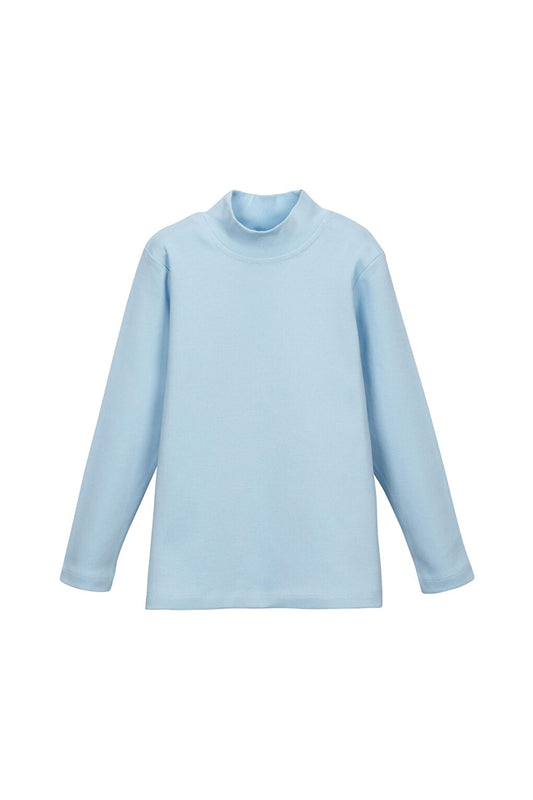 Baby Blue Girl's Half Fisherman Long Sleeve T-Shirt