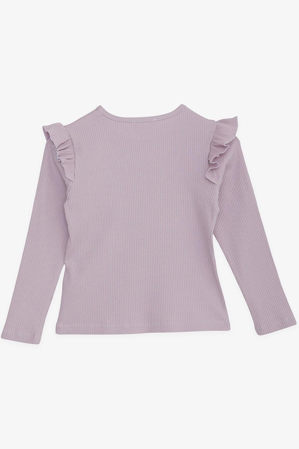 Girl's Long Sleeve Blouse Ruffled Light Lilac (8-14 Years)