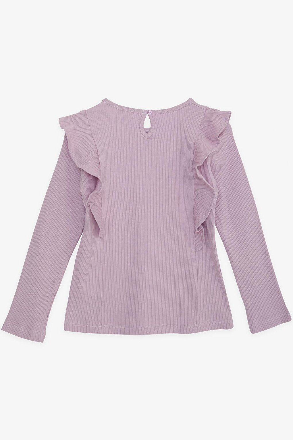 Girl's Long Sleeve Blouse Ruffled Light Lilac (4-8 Years)