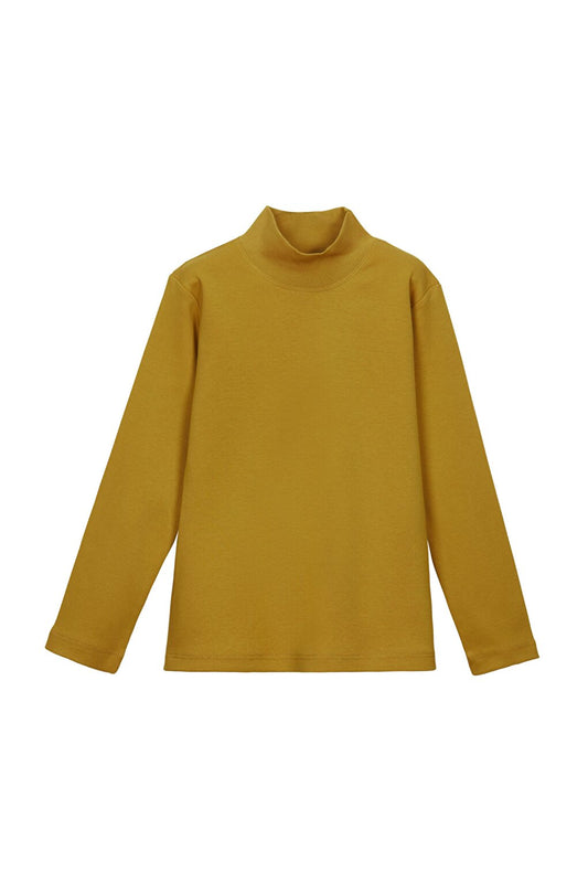 Mustard Girl's Half Turtleneck Long Sleeve T-Shirt