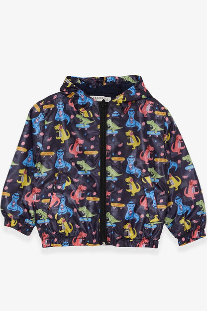 Baby Boy Raincoat Dinosaur Patterned Black (1 Year Old)