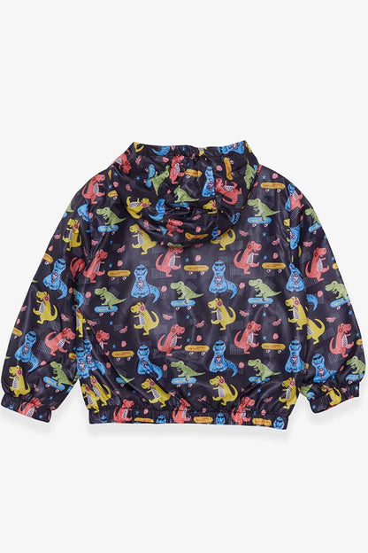 Baby Boy Raincoat Dinosaur Patterned Black (1 Year Old)