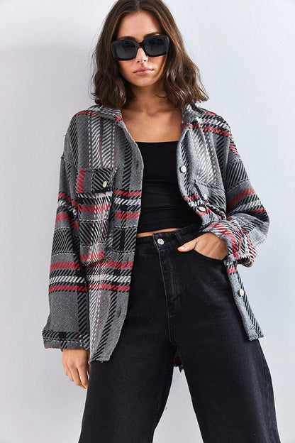 Women's Bellows Pocket Plaid Lumberjack Shirt 4594