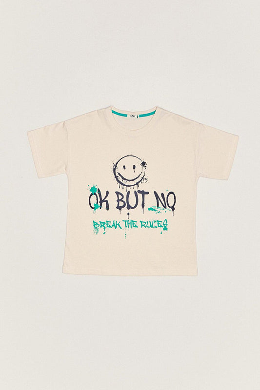 Emoji Printed Oversize Kids T-Shirt