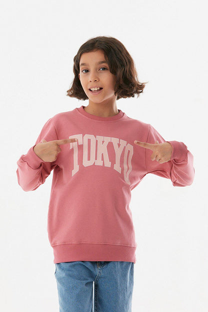 Tokyo Printed Girls' Sweatshirt