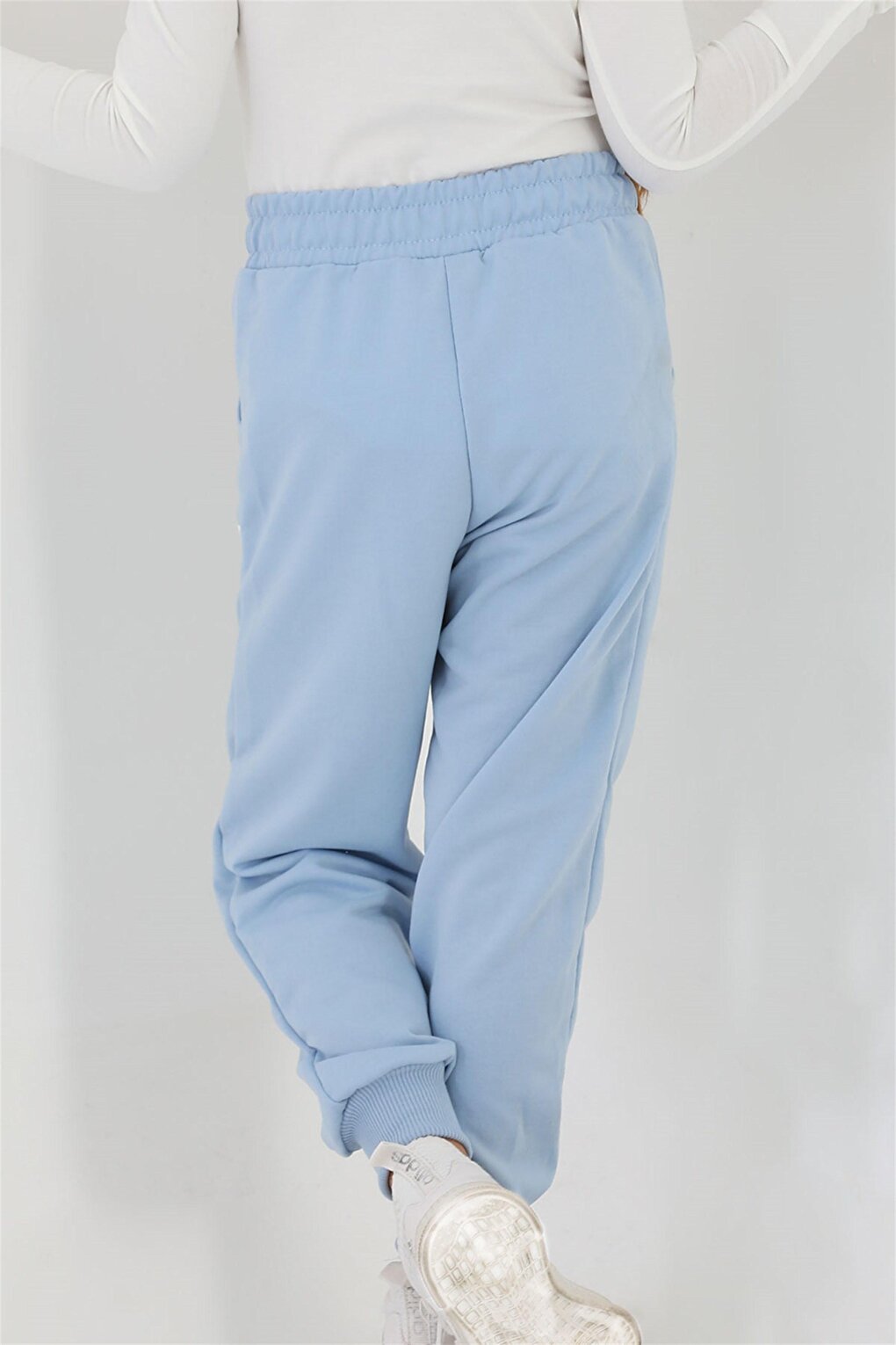 Girls' Blue Colored Pocket Girls You Are The Best Printed Sweatpants