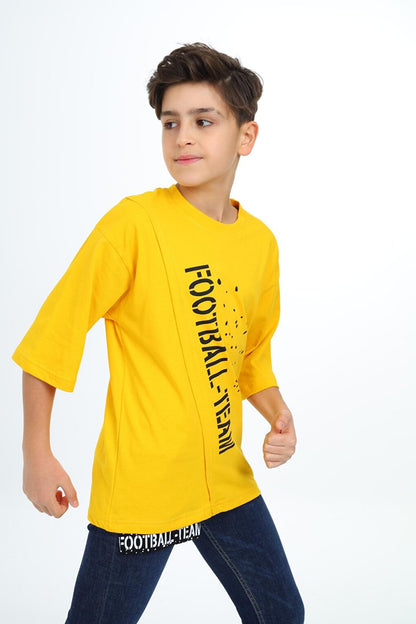 Boy's Pleated Detailed T-Shirt