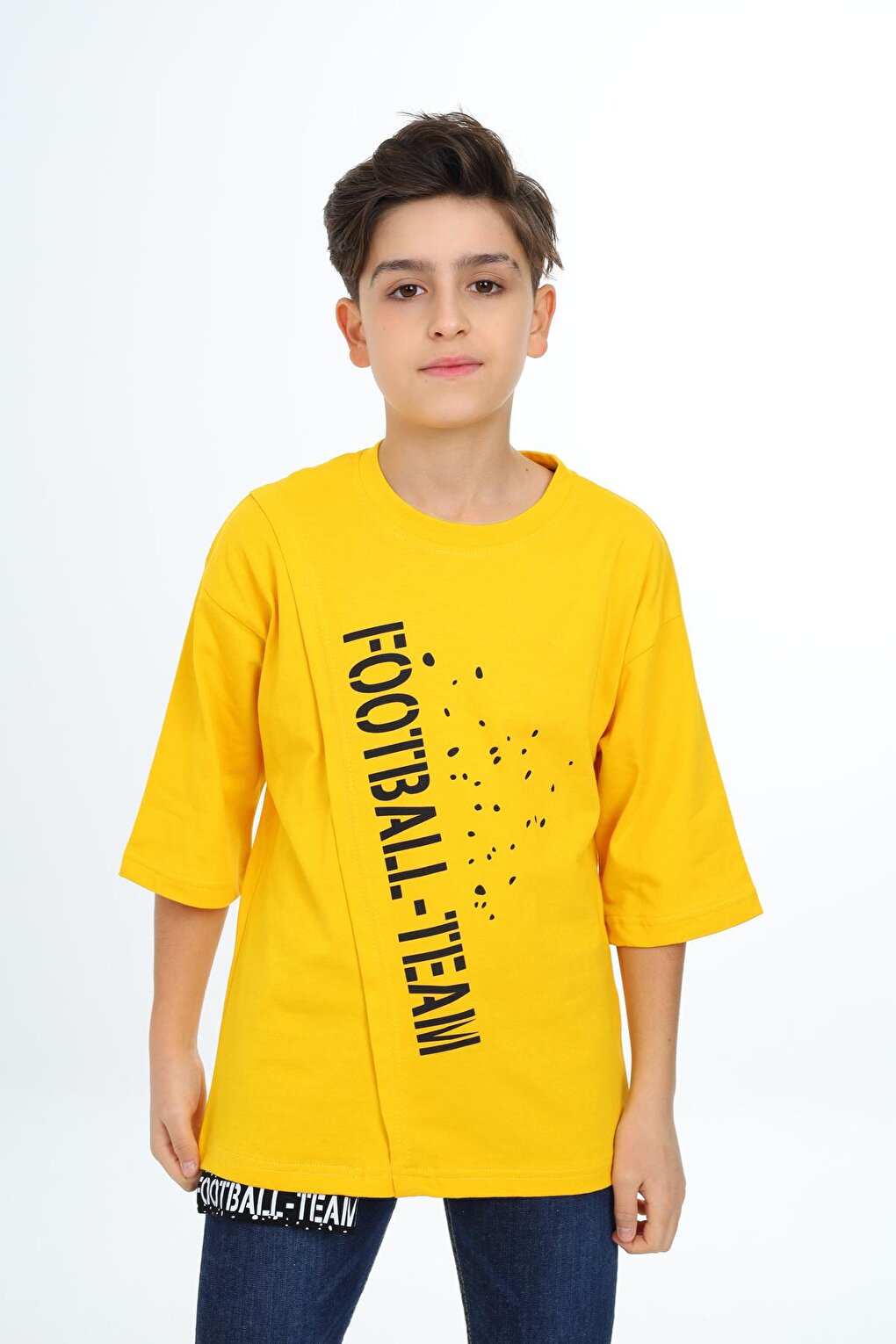 Boy's Pleated Detailed T-Shirt