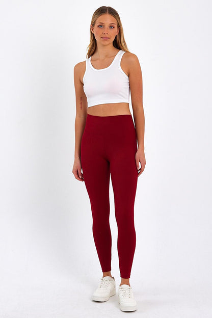 Women's High Waistband Ribbed Leggings