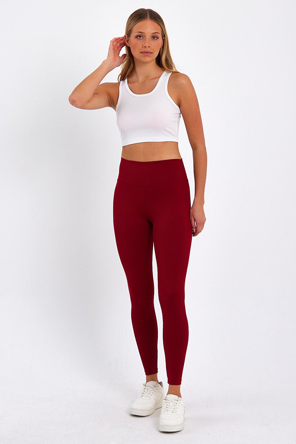 Women's High Waistband Ribbed Leggings