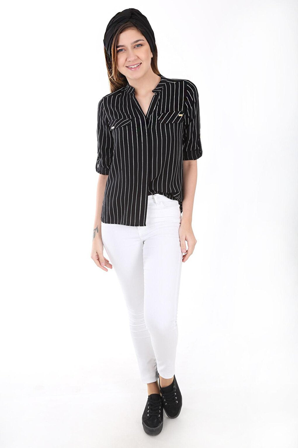 Women's Checkered Front Pocket Shirt