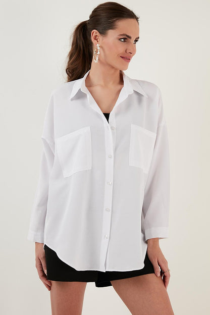 Cotton Double Pocket Oversize Shirt 6234765