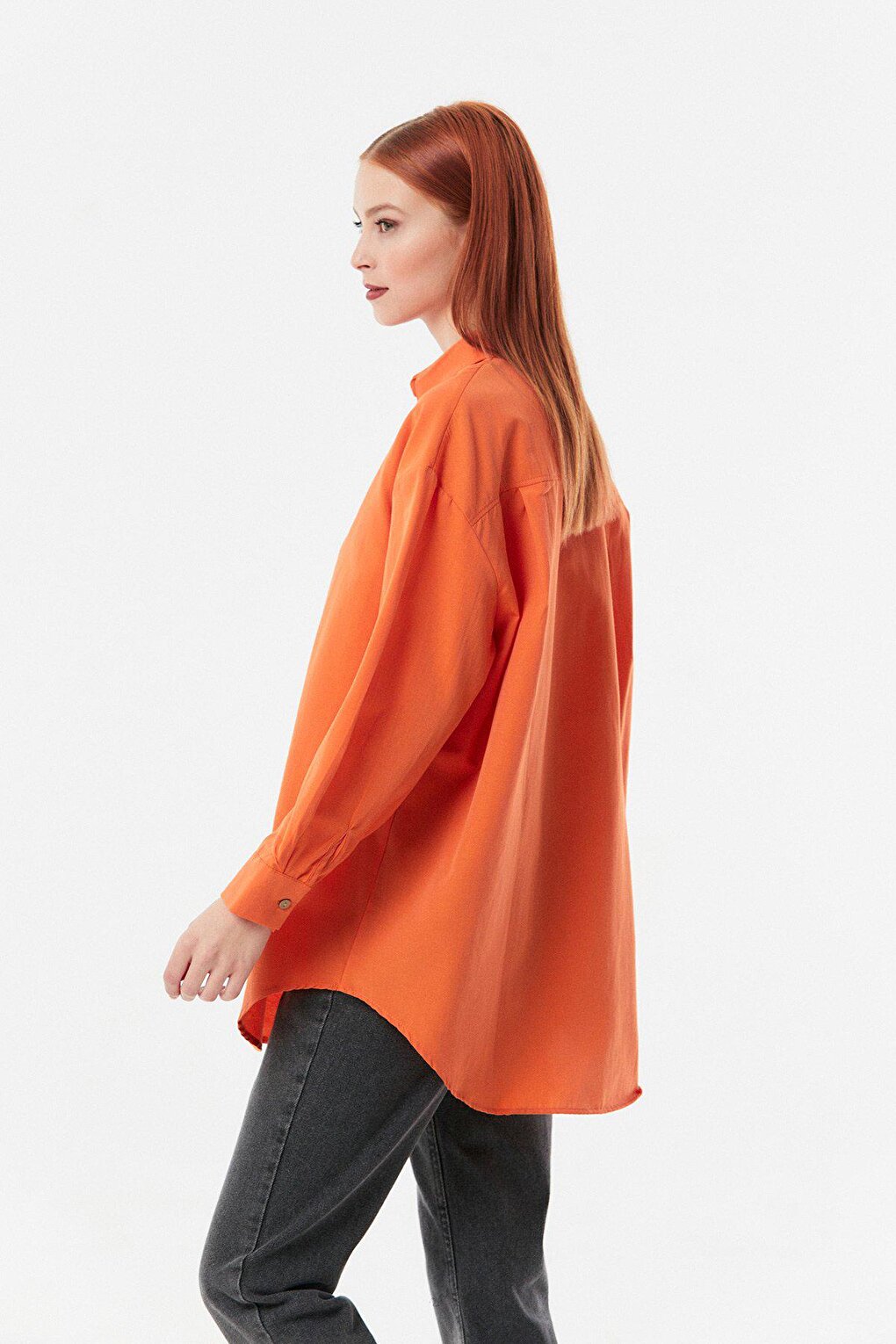 Basic Long Sleeve Oversize Shirt