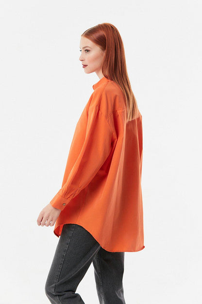 Basic Long Sleeve Oversize Shirt