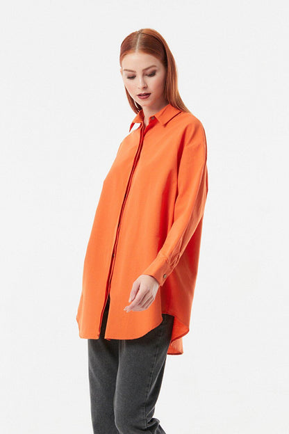 Basic Long Sleeve Oversize Shirt