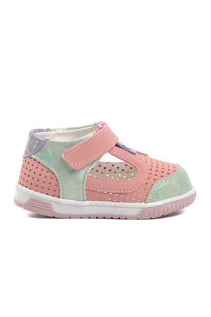 Pink Nubuck-Green Girls' Shoes 3000-B