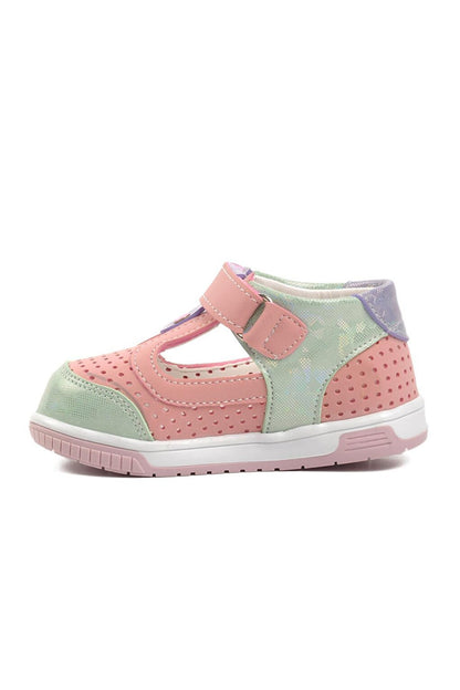 Pink Nubuck-Green Girls' Shoes 3000-B