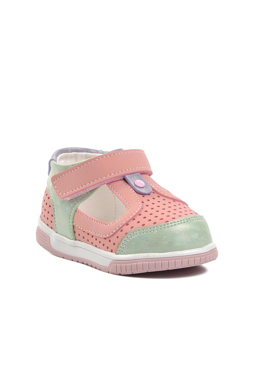 Pink Nubuck-Green Girls' Shoes 3000-B