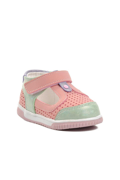 Pink Nubuck-Green Girls' Shoes 3000-B