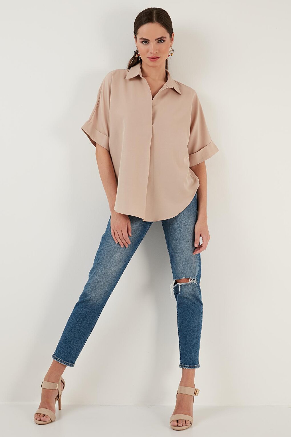 Cotton Oversize Short Sleeve Shirt 6234759